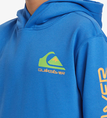 Quiksilver Hættetrøje - Omni Logo - Blå m. Orange