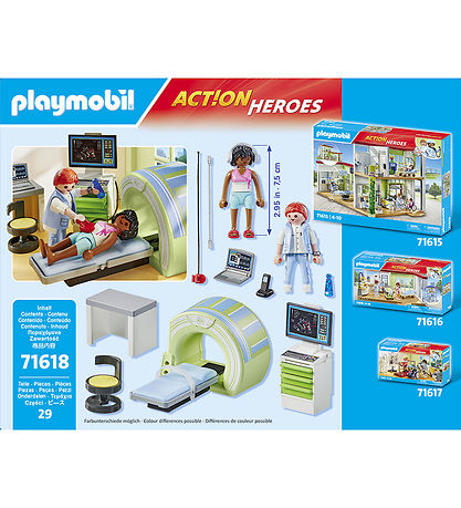 Playmobil Action Heroes - Radiolog med Patient - 71618 - 29 Dele Playmobil Action Heroes - Radiolog med Patient - 71618 - 29 Dele
