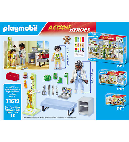 Playmobil Action Heroes - Børnelæge m. Bamse - 71619 - 28 Dele