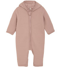 Huttelihut Køredragt - Uldfleece - Mahogany Rose m. Ører Huttelihut Køredragt - Uldfleece - Mahogany Rose m. Ører
