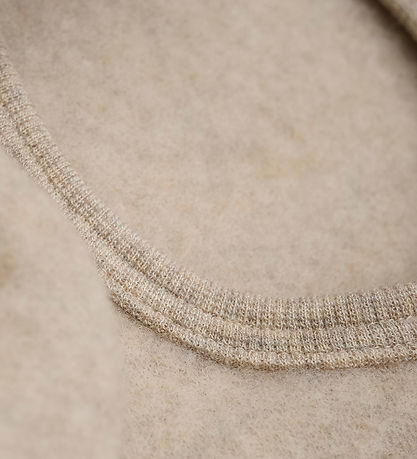 Huttelihut Elefanthue - Uldfleece - 1-lags - Camel Melange m. Ør