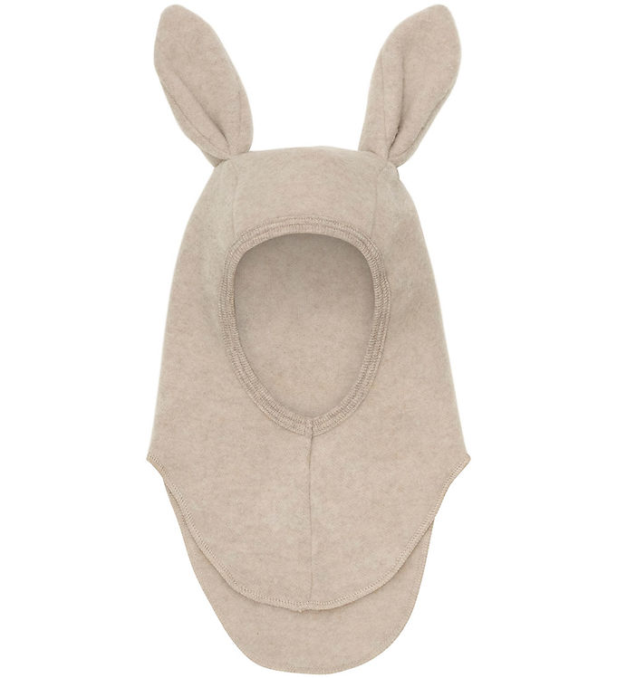 Huttelihut Elefanthue - Uldfleece - 1-lags - Camel Melange m. Ør billede