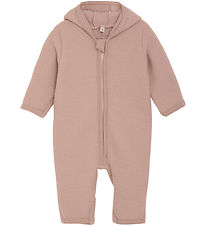 Huttelihut Køredragt - Uldfleece - Mahogany Rose m. Ører Huttelihut Køredragt - Uldfleece - Mahogany Rose m. Ører