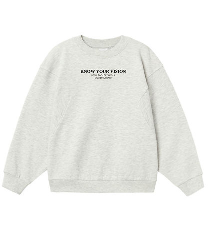Name It Sweatshirt - NkfNakonni - Light Grey Melange Name It Sweatshirt - NkfNakonni - Light Grey Melange