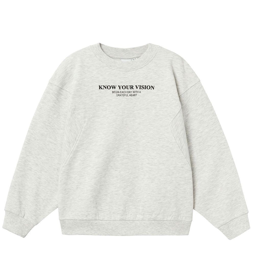 Name It Sweatshirt - NkfNakonni - Light Grey Melange - Name It - 6 Jahre (116) - Sweatshirts