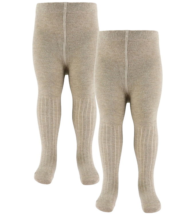 Name It Strømpebukser - Rib - Noos - NknPantyhose - 2-pak - Pure