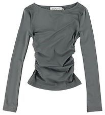 Hound Bluse - Wrincle Top - Grey Hound Bluse - Wrincle Top - Grey