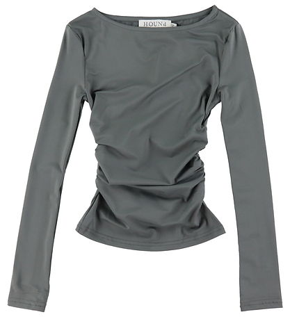 Hound Bluse - Wrincle Top - Grey Hound Bluse - Wrincle Top - Grey