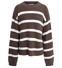 Hound Bluse - Strik - Stripe Knit - Brun/Hvid Hound Bluse - Strik - Stripe Knit - Brun/Hvid