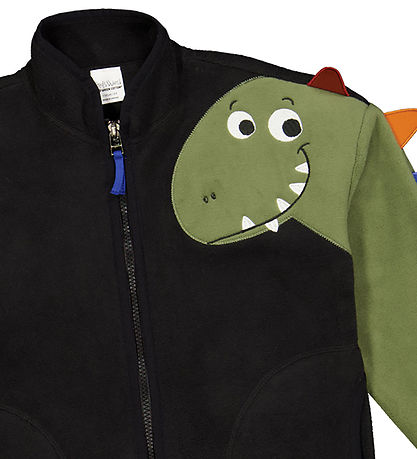 Freds World Fleecejakke - Sort m. Dino Freds World Fleecejakke - Sort m. Dino
