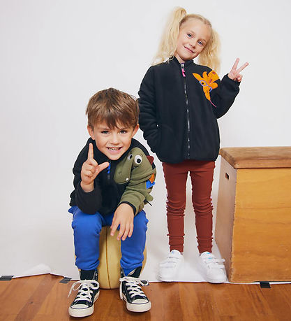 Freds World Fleecejakke - Sort m. Giraf