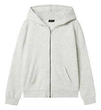 LMTD Cardigan m. Hætte - Noos - NlnNizu - Light Grey Melange LMTD Cardigan m. Hætte - Noos - NlnNizu - Light Grey Melange