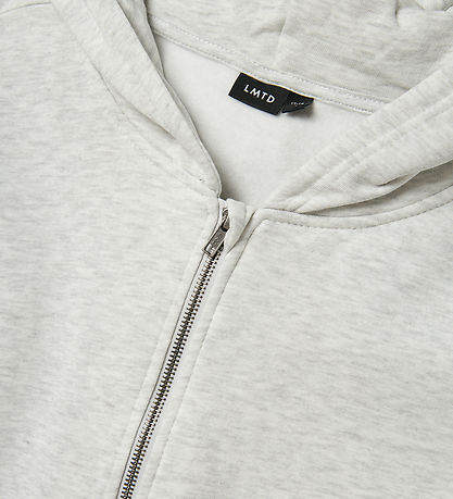 LMTD Cardigan m. Hætte - Noos - NlnNizu - Light Grey Melange LMTD Cardigan m. Hætte - Noos - NlnNizu - Light Grey Melange