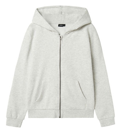 LMTD Cardigan m. Hætte - Noos - NlnNizu - Light Grey Melange LMTD Cardigan m. Hætte - Noos - NlnNizu - Light Grey Melange