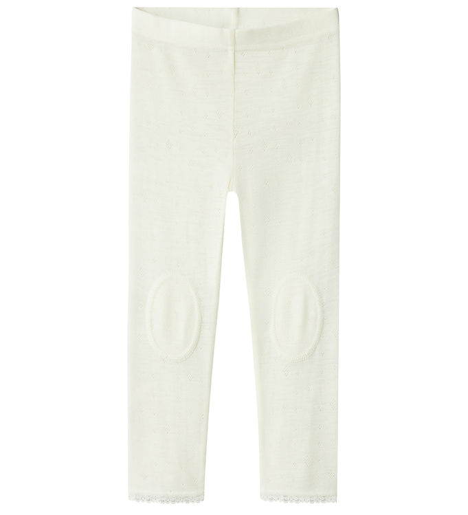 Name It Leggings - Uld - Noos - NmfWang - Snow White m. Hulmønst