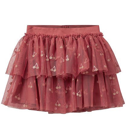 Sofie Schnoor Nederdel - Coral Pink m. Kirsebær/Glimmer Sofie Schnoor Nederdel - Coral Pink m. Kirsebær/Glimmer
