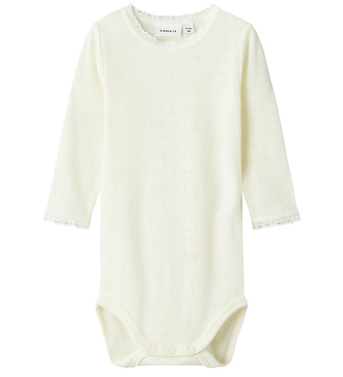 Name It Body l/æ - Noos - Uld - NbfWang - Snow White m. Hulmønst