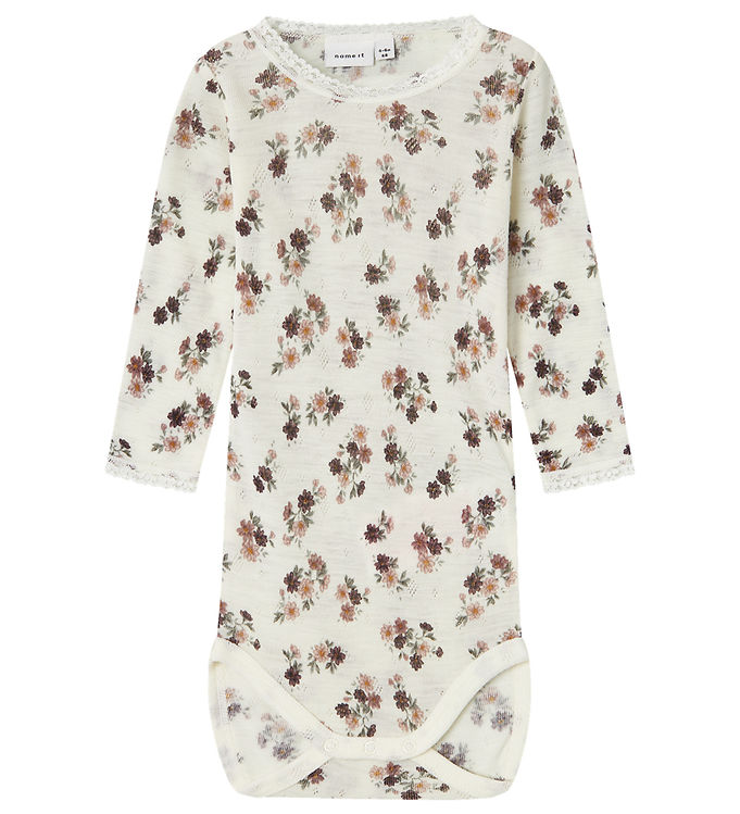 Name It Body l/æ - Uld - Noos - NbfWang - Snow White m. Hulmønst
