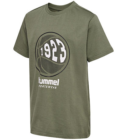 Hummel T-shirt - hmlLeo - Dysty Olive
