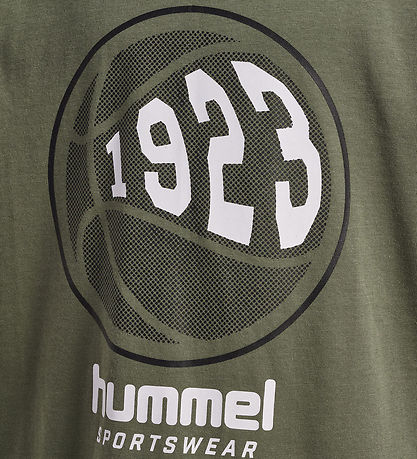 Hummel T-shirt - hmlLeo - Dysty Olive