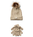 Sofie Schnoor Hue/Handsker - Strik - Brown Melange