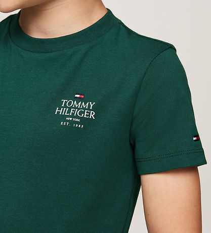 Tommy Hilfiger T-shirt - TH Logo Puff - Ornamental Green Tommy Hilfiger T-shirt - TH Logo Puff - Ornamental Green