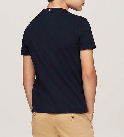 Tommy Hilfiger T-shirt - TH Logo Puff - Desert Sky
