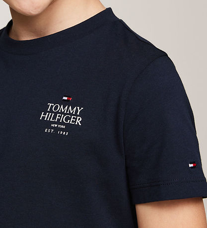 Tommy Hilfiger T-shirt - TH Logo Puff - Desert Sky