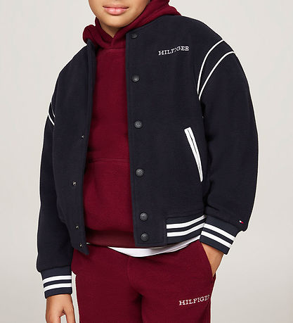 Tommy Hilfiger Fleecejakke - U Polar Fleece Bomber - Desert Sky