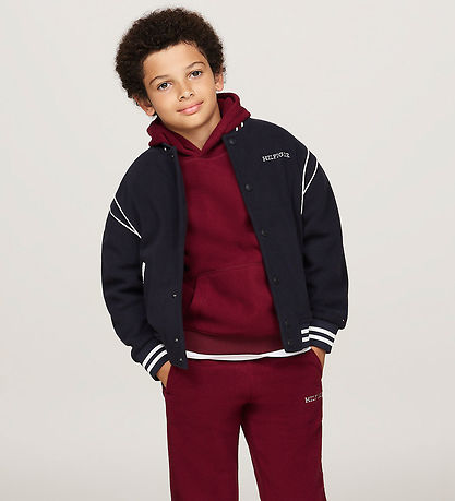 Tommy Hilfiger Fleecejakke - U Polar Fleece Bomber - Desert Sky