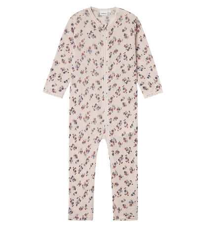 Name It Natdragt - Uld - Noos - NmfWang - Lilac Ash m. Hulmønste Name It Natdragt - Uld - Noos - NmfWang - Lilac Ash m. Hulmønste