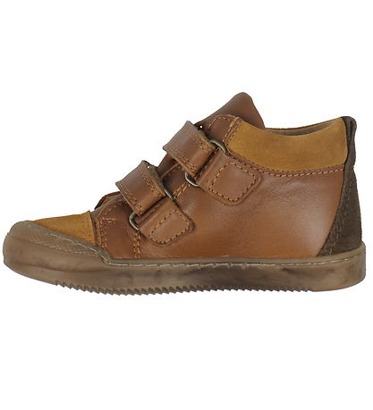 Pom Pom Sko - Sneaker Velcro - Dark Camel