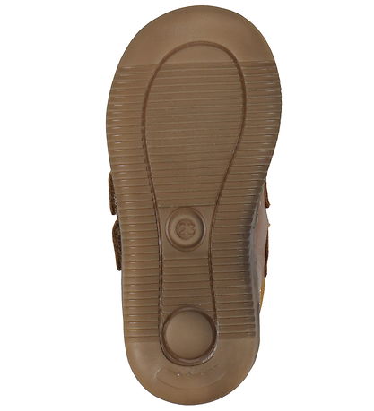 Pom Pom Sko - Sneaker Velcro - Dark Camel