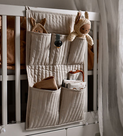 Fabelab Vægophæng m. Lommer - Quilted - 45x65 cm - Oat Milk