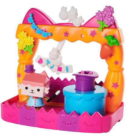 Gabby's Dollhouse Sæt - 8 Dele - Baby Box Cat's Talent Show Balc