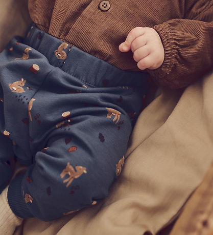 Müsli Sweatpants - Deer - Stormy Blue/Shade/Bark Müsli Sweatpants - Deer - Stormy Blue/Shade/Bark