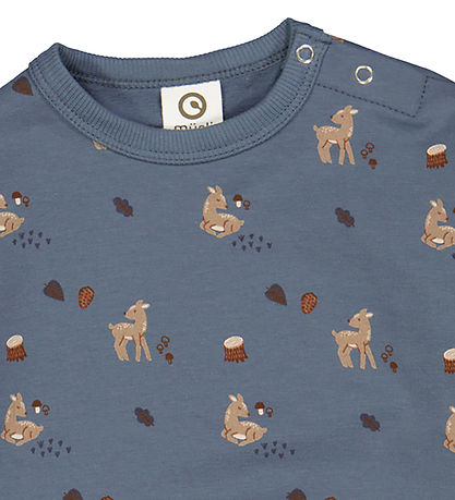 Müsli Sweatshirt - Deer - Stormy Blue/Shade/Bark