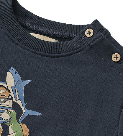 Wheat Sweatshirt - Billy - Navy