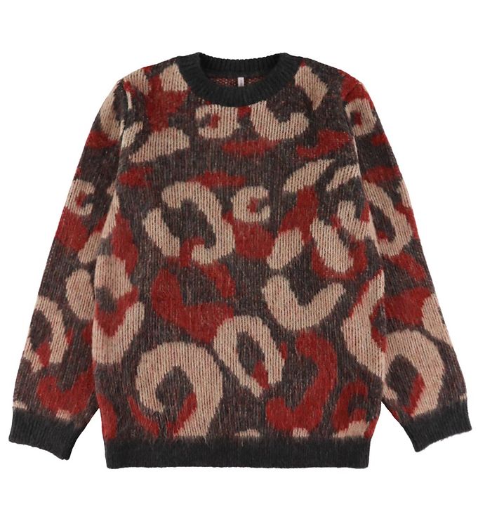 Kids Only Bluse - Strik - KogWild - Pirate Black/Salmon Rose + C