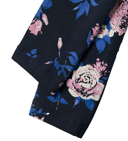 Name It Leggings - NmfVivian - Dark Sapphire m. Blomster Name It Leggings - NmfVivian - Dark Sapphire m. Blomster
