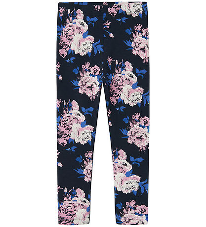 Name It Leggings - NmfVivian - Dark Sapphire m. Blomster Name It Leggings - NmfVivian - Dark Sapphire m. Blomster