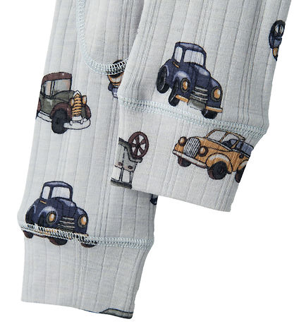 Name It Leggings - Wool - Noos - NmmWang - Gray Dawn w. Cars