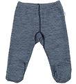 Joha leggings m. Fødder - Uld - Blå Joha leggings m. Fødder - Uld - Blå