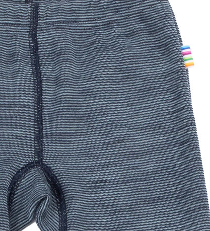 Joha leggings m. Fødder - Uld - Blå