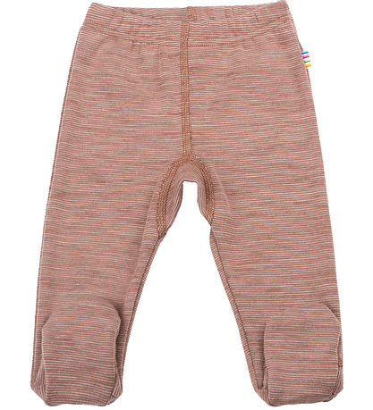 Joha Leggings w. Feet - Wool - Rust