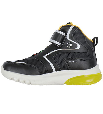 Geox Støvler m. Lys - J Ciberdron - Super Mario - Sort/Gul Geox Støvler m. Lys - J Ciberdron - Super Mario - Sort/Gul