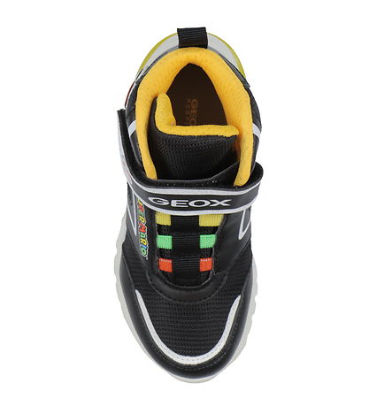 Geox Støvler m. Lys - J Ciberdron - Super Mario - Sort/Gul Geox Støvler m. Lys - J Ciberdron - Super Mario - Sort/Gul
