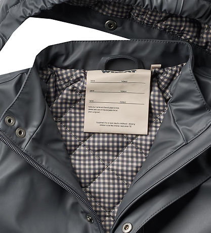 Wheat Regnjakke m. Termo - PU - Aju - Dark Ink