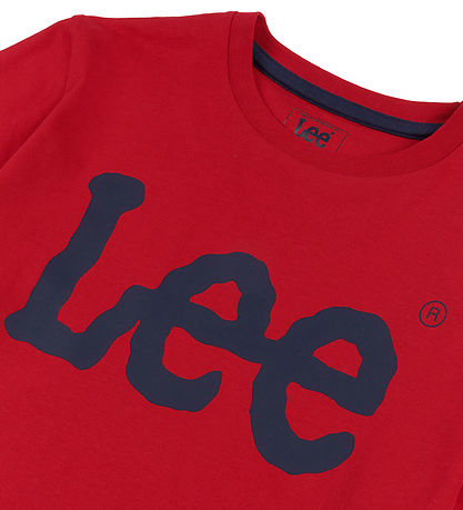 Lee T-shirt - Wobbly Graphic - Tango Red
