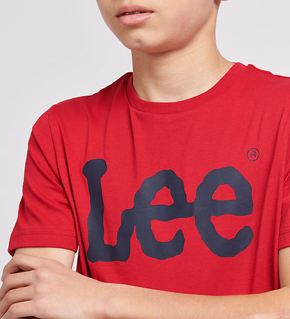 Lee T-shirt - Wobbly Graphic - Tango Red